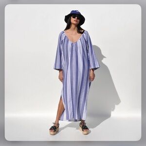 MARA HOFFMAN LUZ COVER UP - NAVY MULTI